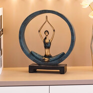 福美林（FUMEILIN）歐式客廳家居裝飾品創(chuàng)意電視柜酒柜抽象工藝品擺件雕塑藝術(shù)品禮品 合手瑜伽女孩一個