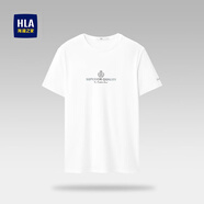 海瀾之家（HLA）短袖T恤男舒適彈力印花短袖男夏季 米白花紋B0 XS 160/80A 推薦100~112斤