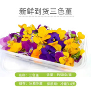 新鮮三色堇盤(pán)飾花西餐酒店擺盤(pán)花草冷菜裝飾花草菜肴點(diǎn)綴花 滿(mǎn)7件個(gè)別偏遠地區不