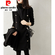 皮爾卡丹（pierre cardin）法式赫本風(fēng)小黑裙感氣質(zhì)毛呢連衣裙疊穿百搭背心裙春秋女針織 黑色 S