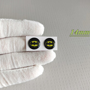 黥馳改裝個(gè)性汽車(chē)鑰匙標蘋(píng)果星巴克百事茅臺紅旗福字水晶標貼14mmSN50 2個(gè)蝙蝠俠14mm