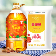 金龍魚 食用油  壓榨一級花生油6.18L+金龍魚 高筋麥芯小麥粉 5kg