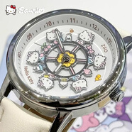 Hello Kitty三麗鷗旋轉木馬手表女學(xué)生初高中女孩元旦新年禮物送女友凱蒂貓