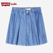Levi's李維斯童裝【商場同款】24夏新款兒童牛仔裙褲女童休閑百搭裙子 河床藍 150 /58 【建議身高140-152cm】