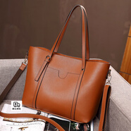 憧憬主義（VSOXS）單肩包女新款情人節托特包手提媽媽包女士通勤OL七夕時(shí)尚百搭包包 棕色