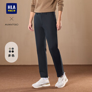 海瀾之家（HLA）休閑褲男裝24年春秋季直筒微彈透氣輕商務(wù)系列簡(jiǎn)約男士休閑長(zhǎng)褲子 藏青4C 2XL /185推薦84~88kg