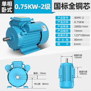 凌歐單相電機(jī)220v小型全銅異步電動機(jī)兩相電大馬力家用強(qiáng)勁電機(jī)大功率 【純銅大馬力】750w2級2800轉(zhuǎn)