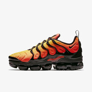 耐克（NIKE）Air VaporMax Plus 全掌大氣墊 輕量緩震舒適透氣 男士跑步休閑鞋 黑橙黃924453-006 標準41/US8