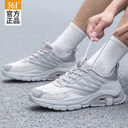361°男鞋運(yùn)動(dòng)鞋男跑步鞋夏季透氣網(wǎng)面鞋休閑輕便學(xué)生戶外鞋子男 6764-2浮石色/光子灰 40