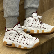 耐克（NIKE）Air More Uptempo皮蓬 黑白棕熊貓女子復(fù)古運(yùn)動(dòng)休閑實(shí)戰(zhàn)籃球鞋 FJ2846-100白紅 39