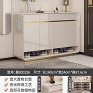納麗雅新款實(shí)木鞋柜收納柜鞋柜鋼琴烤漆入戶門口鞋柜帶換鞋凳四門四抽 香檳色【160*34*87】落地款 【性價(jià)比高】送貨上門+包安裝