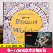 奇跡之屋涂色書Rooms of Wonder秘密花園系列成人減壓大人涂色本 英文版奇跡之屋+72色鐵盒彩鉛