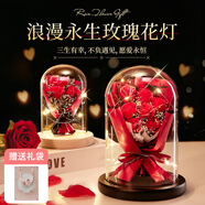 夕風(fēng)永生花玫瑰3.8女神節三八婦女節生日禮物送老婆已婚小眾高級結婚
