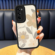 美贊仕opporeno12手機殼reno12pro新款reno11pro油畫(huà)reno10pro+花朵reno9掛繩腕帶支架防摔全包保護套 黑色-棕油畫(huà)花朵【單殼】 OPPOReno11