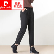 皮爾卡丹（pierre cardin）毛呢哈倫褲子女士呢子九分褲2025新款秋冬季寬松高腰顯瘦小腳西褲 黑色 S
