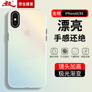 暴走 適用蘋果x/xs手機殼 iphonex/xs保護套 硅膠軟邊簡約半透明全包防摔鐳射漸變高級感磨砂硬殼