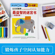公文式教育：最益智的迷宮書(shū)環(huán)游世界5-6歲 環(huán)游世界大冒險頭腦潛能開(kāi)發(fā)迷宮趣味走迷宮書(shū)兒童益智大迷宮左右腦全腦開(kāi)發(fā)親子游戲書(shū)