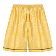 輕仙高端洗浴中心洗浴服浴褲男女桑拿褲子足療褲衩足浴褲按摩開(kāi)叉短褲 男金黃色 升級版男金黃 3XL 大碼