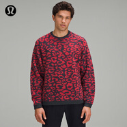 lululemon丨Wool-Blend 男士羊毛混紡提花毛衣 LM3EO1S 針織豹紋鐵藍石榴 L