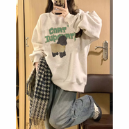 森馬（Semir）2024年新款衛衣女裝外套眼睛雙熊重磅350克華棉 圖片色加絨 L