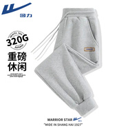 回力（Warrior）休閑褲男士2025年春秋季新款潮流印花運動褲男款寬松針織束腳褲男