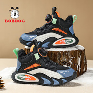 巴布豆（BOBDOG）兒童籃球鞋男童運動(dòng)鞋2026春季新款中大童網(wǎng)面透氣男孩休閑鞋14歲 牛仔藍【加絨大棉】 38 鞋內長(cháng)24cm