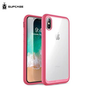 supcaseSUPCASE適用蘋(píng)果iPhone11pro手機殼透明全包防摔14plus硅膠軟tpu硬13pro保護套11promaxmini輕薄手 【粉色邊框+透明背殼】 iPhone_X