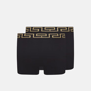 范思哲Versace男裝金色回紋鑲邊棉質(zhì)內(nèi)褲白色+黑色4