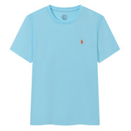 POLO SPORT RALPH LAUREN拉夫勞倫短袖圓領(lǐng)t恤男夏季新款寬松休閑情侶半袖polo大碼男裝 湖藍色 S