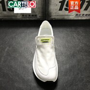 卡帝樂(lè )鱷魚(yú)網(wǎng)紅鞋子男潮鞋一腳蹬男鞋懶人鞋潮流韓版百搭休閑鞋厚底帆布鞋男 白色 2033 42