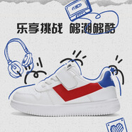 PONY波尼 男女青少年兒童舒適緩震休閑運動(dòng)鞋板鞋 經(jīng)典小白鞋防滑耐磨 241K1CW01RD 白/紅/藍 36 適合腳長(cháng)約226~230mm