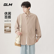 GLM襯衫男夏季長袖韓版寬松透氣美式潮流百搭休閑半袖港風免燙襯衫