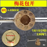 半個(gè)許仙閥門(mén)鑰匙暖氣供暖地暖磁性鎖閉閥開(kāi)關(guān)扳手熱力水表前管道通 10號梅花15mm
