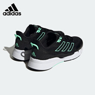 阿迪達斯 （adidas）男鞋子夏季清風系列跑鞋網(wǎng)面透氣緩震耐磨黑武士低幫休閑鞋跑步鞋 IE7742-黑白-淡綠 42