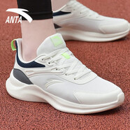 安踏（ANTA）男鞋跑步鞋緩震春夏季新款網(wǎng)面透氣運(yùn)動(dòng)鞋男士輕便耐磨舒適休閑鞋 5571白灰-1 42