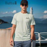 回圖（Huitu）純棉短袖t恤男士夏季半袖打底衫潮流寬松運動(dòng)休閑體恤男裝衣服 淺藍 L