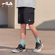 FILA斐樂兒童童裝短褲/裙2025年夏季新款男女中大童梭織五分褲 RD寶藍-NV 170