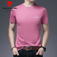 皮爾卡丹（pierre cardin）輕奢高檔短袖t恤男夏季裝圓領(lǐng)純棉高端品牌半袖上衣丅男士體恤衫 紅色【涼感T恤冰絲透氣潮流】 175/XL碼【130-155斤】