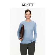 ARKET女裝 美利奴羊毛毛衣針織內(nèi)搭打底衫春秋0630664046 藍色/混色 M 170/96A