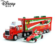迪士尼（Disney）正版汽車賽車總動員小汽車玩具套裝閃電麥昆麥大叔卡車合金模型 法藍斯高+貨柜