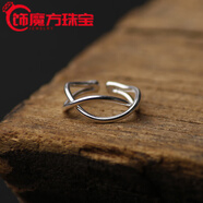 胖東來品質(zhì)腳趾戒指銀開口999銀腳女素圈光圈麻花簡約潮流尾戒 2號款式開口