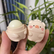 冰之戀唇膏可愛迷你豬豬潤(rùn)唇膏小豬兒童小孩男女學(xué)生球型唇膏7.5g 草莓味