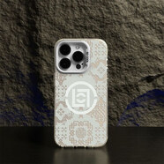 LZQLY雙層陳冠希CLOT絲綢iPhone13promax11全包防摔12男女 IMD彩銀-銀色-JH902白絲綢 蘋果14plus