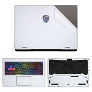 熙露 2025微星神影16/17筆記本貼紙刃影17/雷影17電腦貼膜泰坦17/GP78HX/GE78HX/GE68HX外殼保護膜 白色星光磨砂 ABCD面