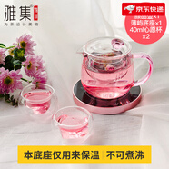 雅集茶具顏品壺耐熱玻璃家用泡茶壺煮茶壺茶器過(guò)濾辦公迷你 380ml 薄嶼玫瑰金+顏品壺+心愿(2 301mL(含)-400mL(含)