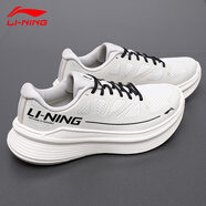 李寧（LI-NING）男鞋運動(dòng)鞋子男跑步鞋云五代SHIELD男子減震防水潑運動(dòng)鞋包 銀樺灰-4 42