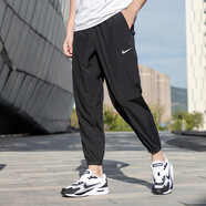 耐克NIKE男女梭織長褲2024新款運動跑步訓練健身休閑百搭薄款束腳速干 FB7498-010 XL