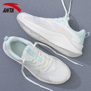 安踏（ANTA）跑鞋運(yùn)動(dòng)鞋女2025秋季新款超輕跑步鞋網(wǎng)面休閑鞋學(xué)生鞋健身跳操鞋 象牙白/泡沫綠【漫步】 37.5