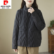 皮爾卡丹（pierre cardin）23年新款棉衣女冬季外套新款洋氣上衣中年秋冬裝輕薄款小棉襖 黑色 【919款-高品質(zhì)】 2XL 【建議105-120斤】