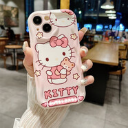 鮮程可Hello Kitty奶油殼卡通少女蘋果15 14 13立體趴趴15Pro可愛支架12/11 女新款se4凱蒂貓加粉色6s手 白色奶油-抱熊KT iPhoneSE(第二代)